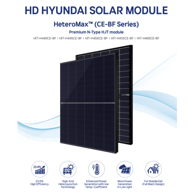 Modulo Fotovoltaico Hyundai 450W HJT Full Black